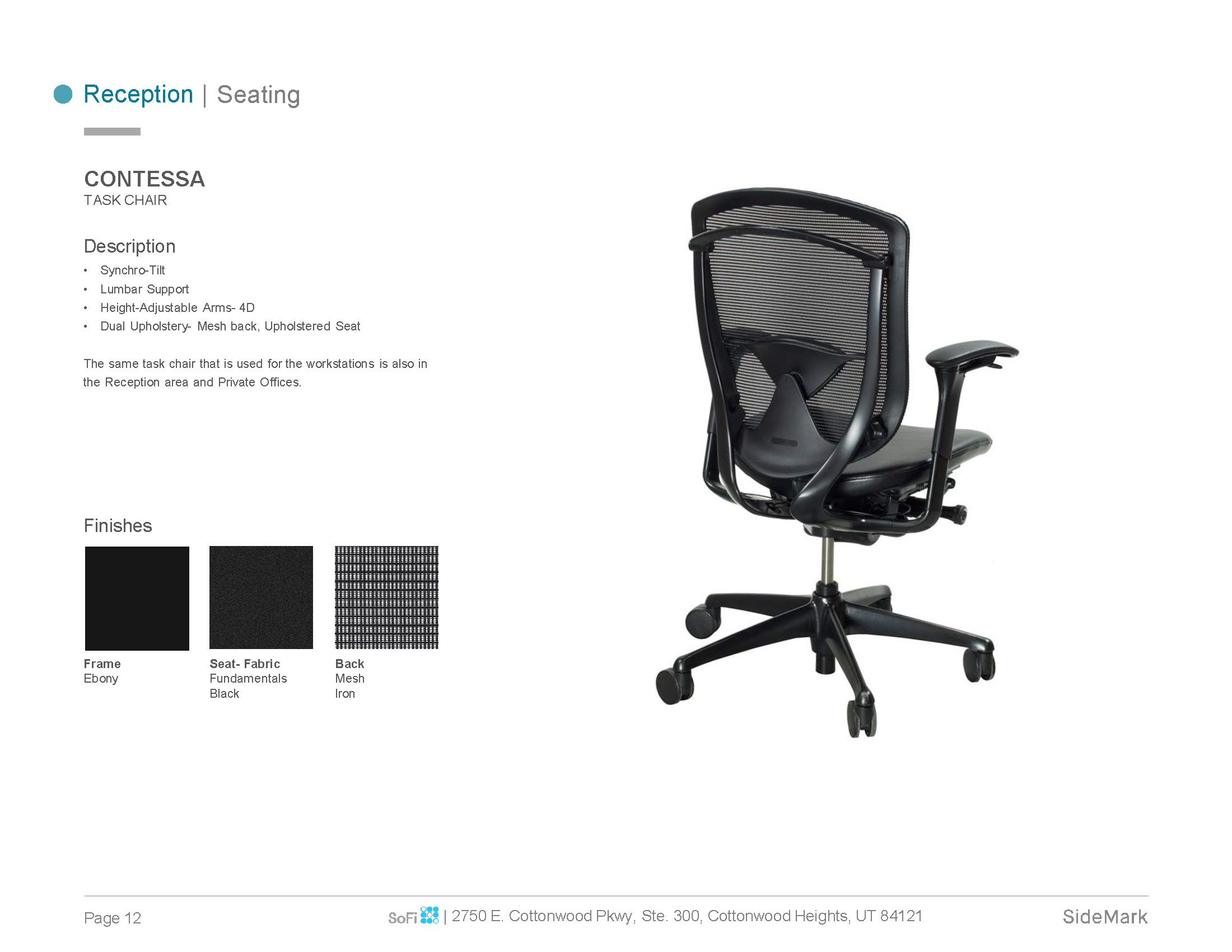 standards seating inventory page