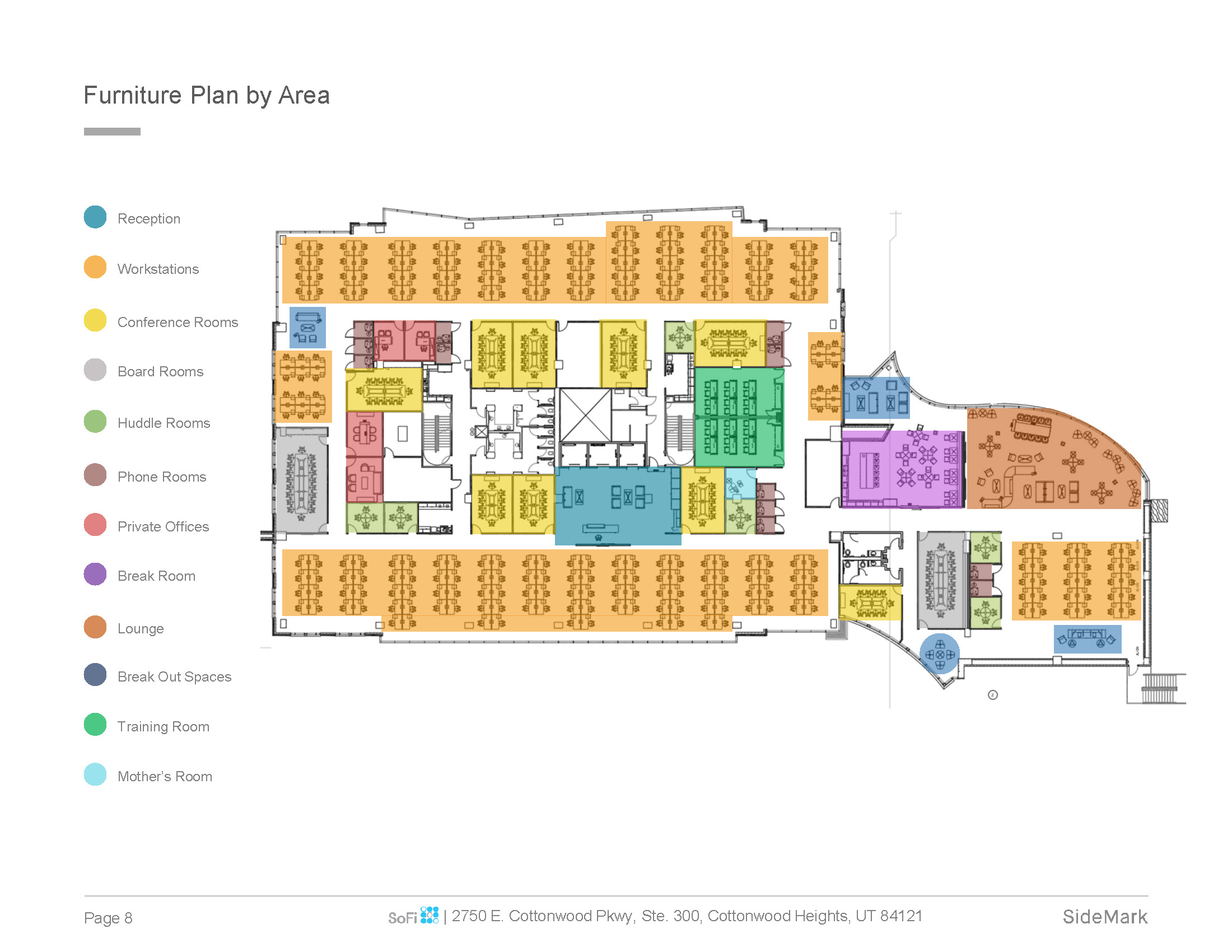 standards color-coded floor plan