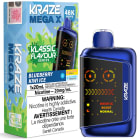 Kraze Mega X 48K Disposable Vape: Blueberry Kiwi Ice (20mL) | 180