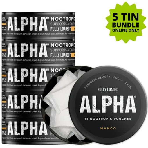 Alpha Pouches - Nootropics & Caffeine (Zero Nic) | 180 Smoke Canada