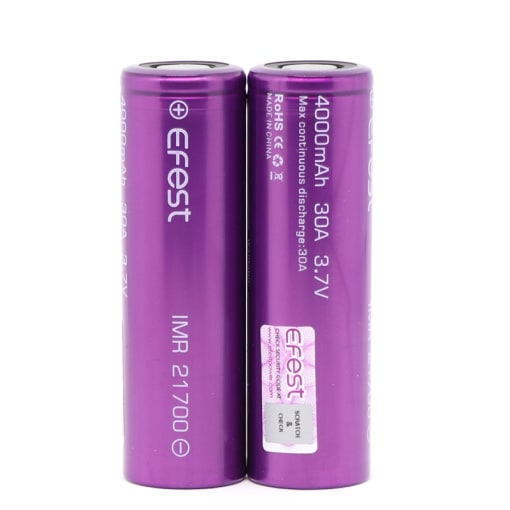 Batterie rechargeable EFEST 21700 3700mAh pour vapoteuse