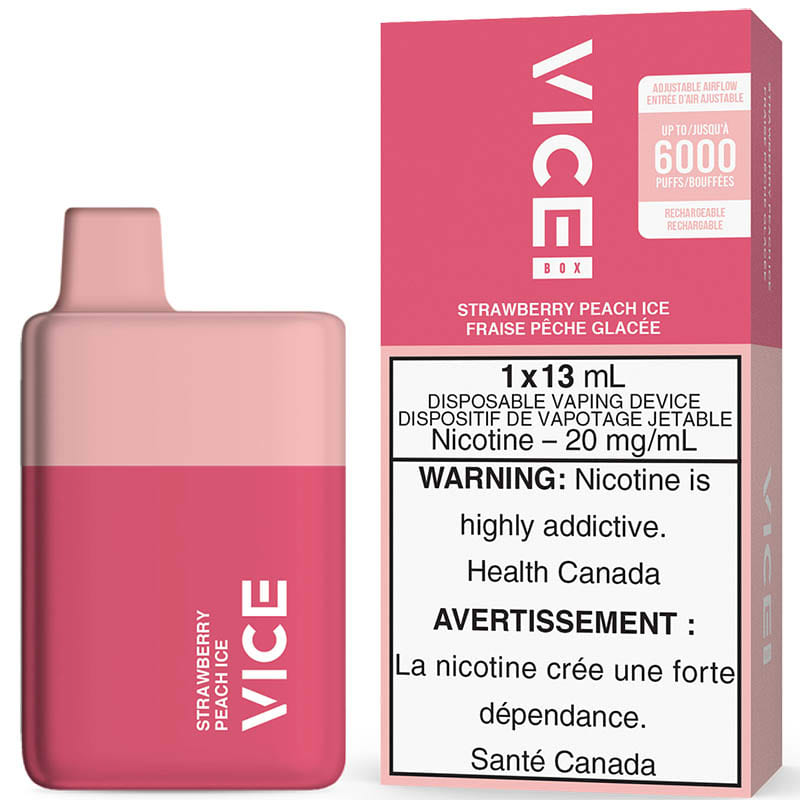 Base Product Image: Vice Box Disposable Vape: Strawberry Peach Ice (1pk)