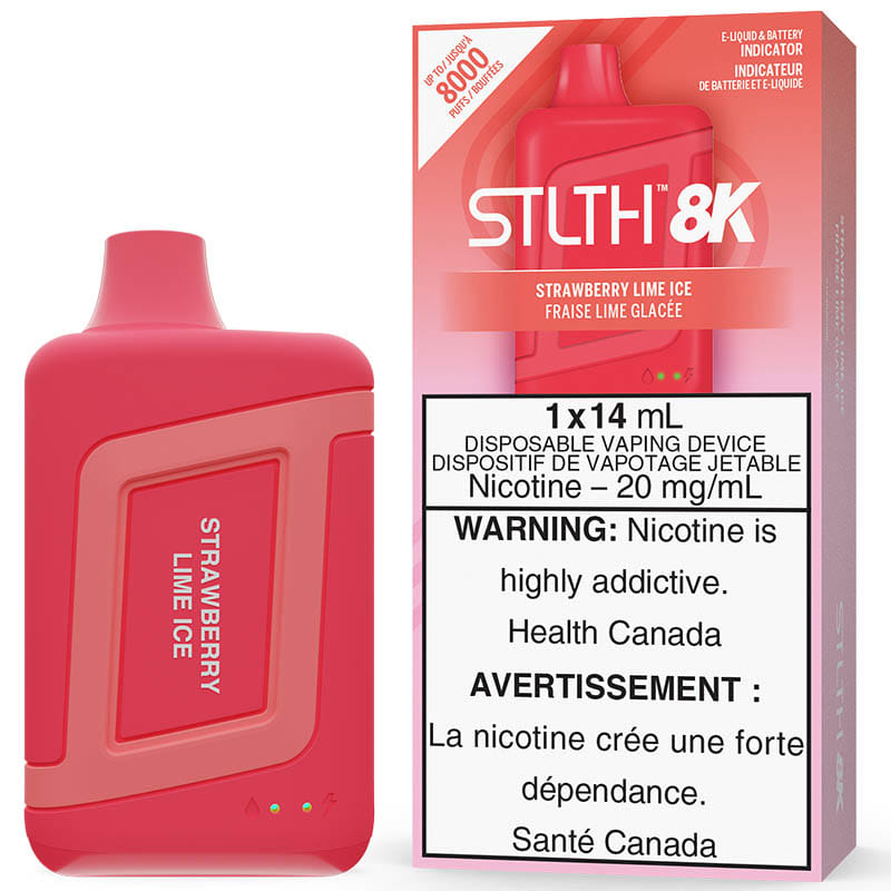 Base Product Image: STLTH 8K Disposable Vape: Strawberry Lime Ice (1pk)