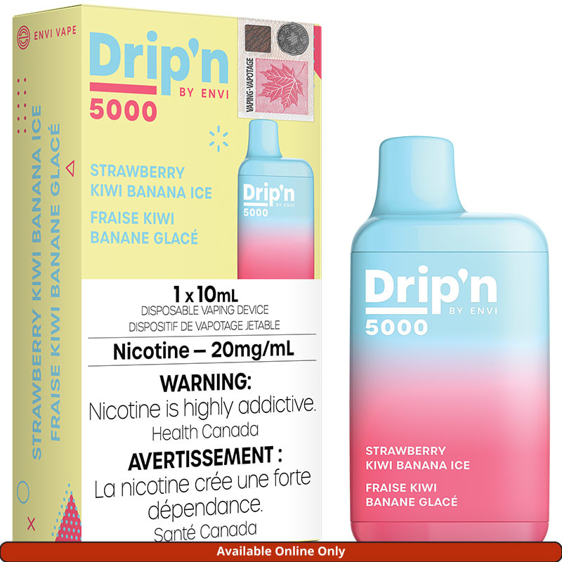 Base Product Image: Drip'n 5000 Disposable Vape: Strawberry Kiwi Banana Ice (1pk)