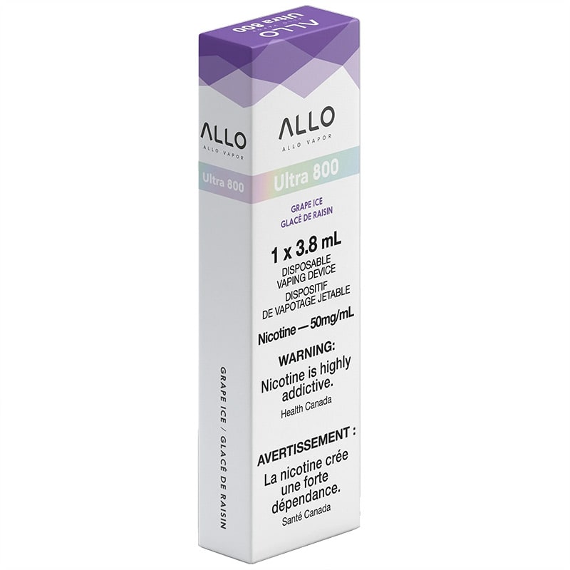 Allo Ultra Disposable Vape: Grape Ice (1pk) (50mg)