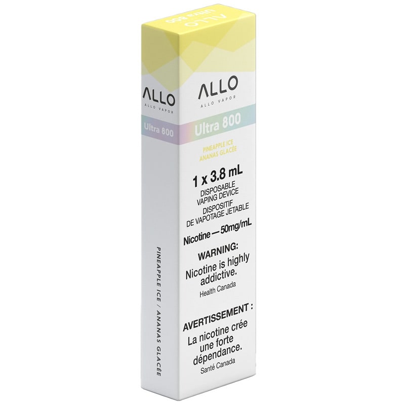 Allo Ultra Disposable Vape: Pineapple Ice (1pk) (50mg)