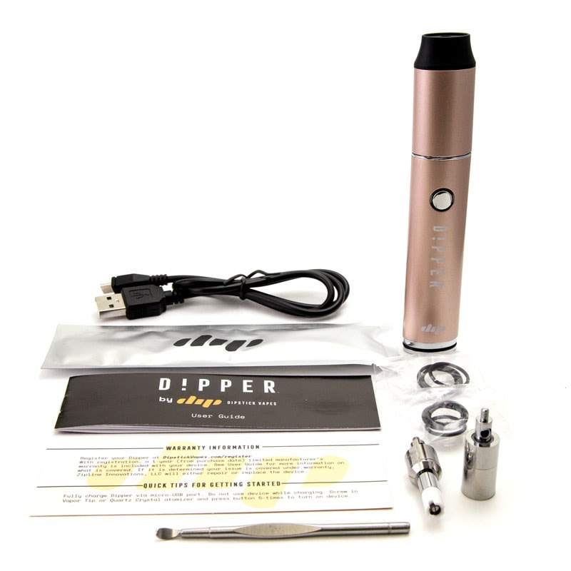 Dipstick Dipper Herbal Concentrate Vaporizer - ROSE GOLD @180smoke