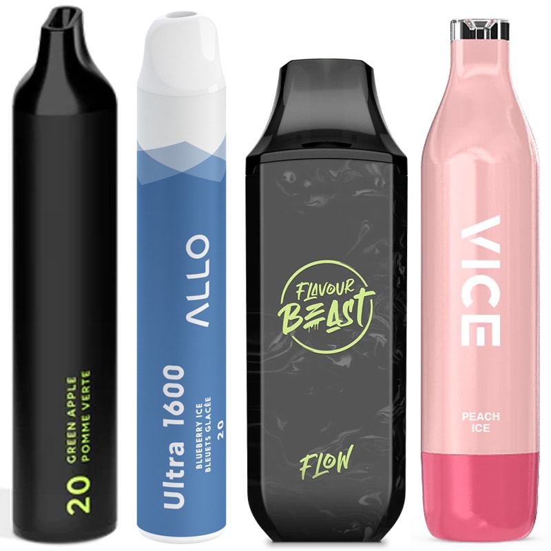 Disposable Vape Sample Pack 4 Devices, 20 off 180 Smoke