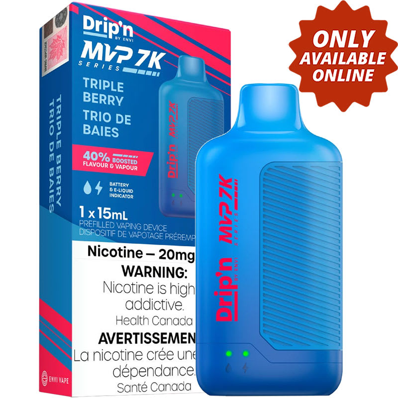 Base Product Image: Drip'n MVP 7K Disposable Vape: Triple Berry (1pk)