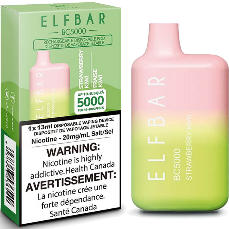 Base Product Image: Elfbar BC5000 Disposable Vape: Strawberry Kiwi (1pk)