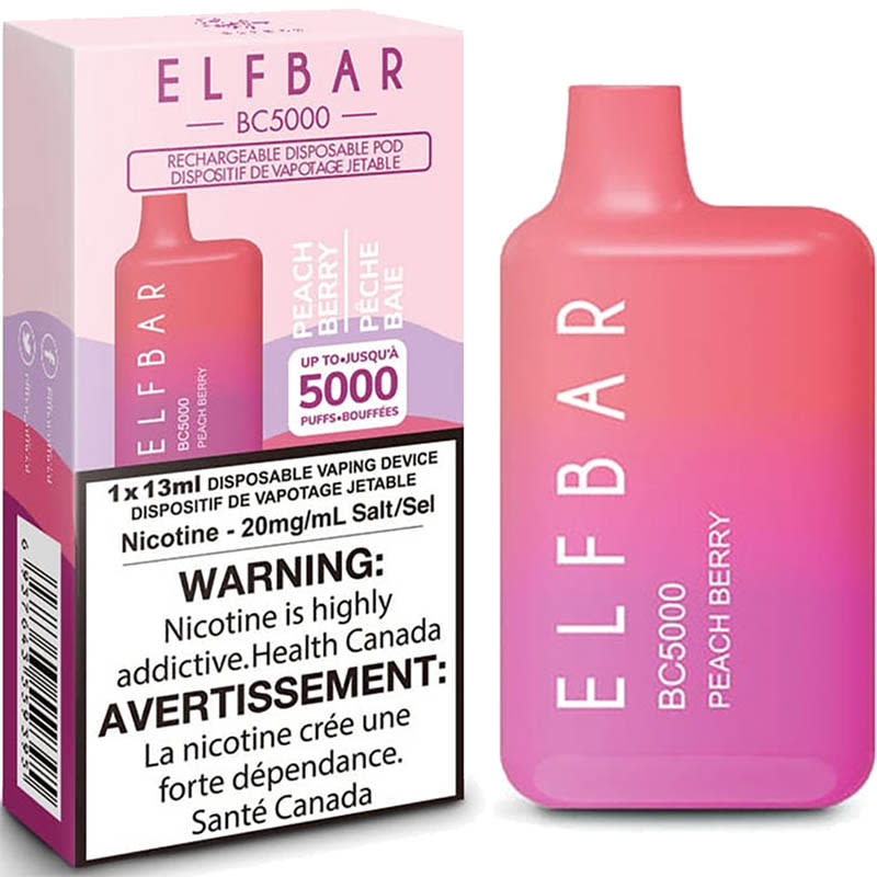 Base Product Image: Elfbar BC5000 Disposable Vape: Peach Berry (1pk)