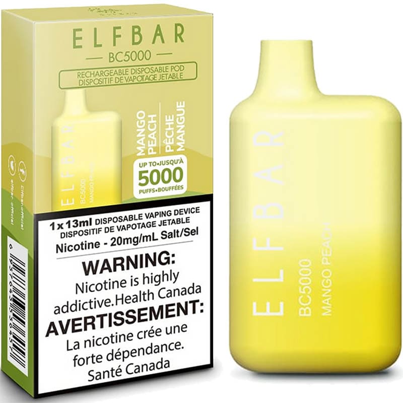 Base Product Image: Elfbar BC5000 Disposable Vape: Mango Peach (1pk)