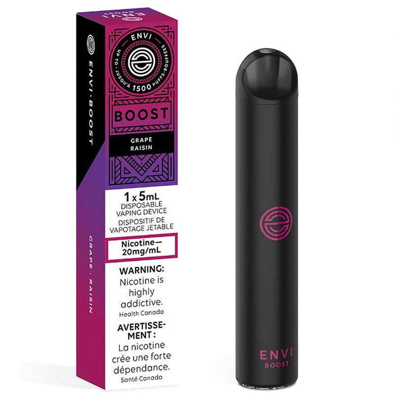 Envi Boost Disposable Vape: Grape (1pk) - 20mg/mL