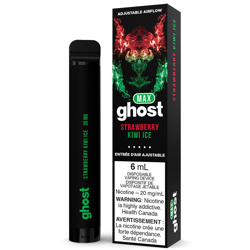 Base Product Image: Ghost Max Vaporisateur Jetable: Strawberry Kiwi Ice (pqt 1)