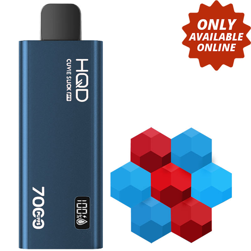 Base Product Image: HQD Cuvie Slick Pro 7000 Disposable Vape: Blue Raspberry (1pk)