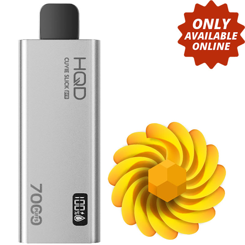 Base Product Image: HQD Cuvie Slick Pro 7000 Disposable Vape: Mango Peach (1pk)