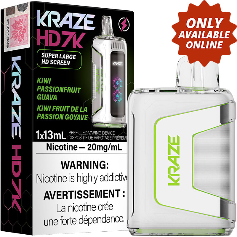 Base Product Image: Kraze HD 7000 Disposable Vape: Kiwi Passionfruit Guava (1pk)