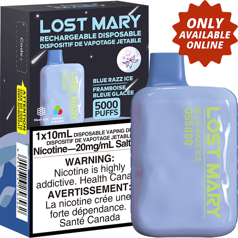 Base Product Image: Lost Mary OS5000 Disposable Vape: Blue Razz Ice (1pk)