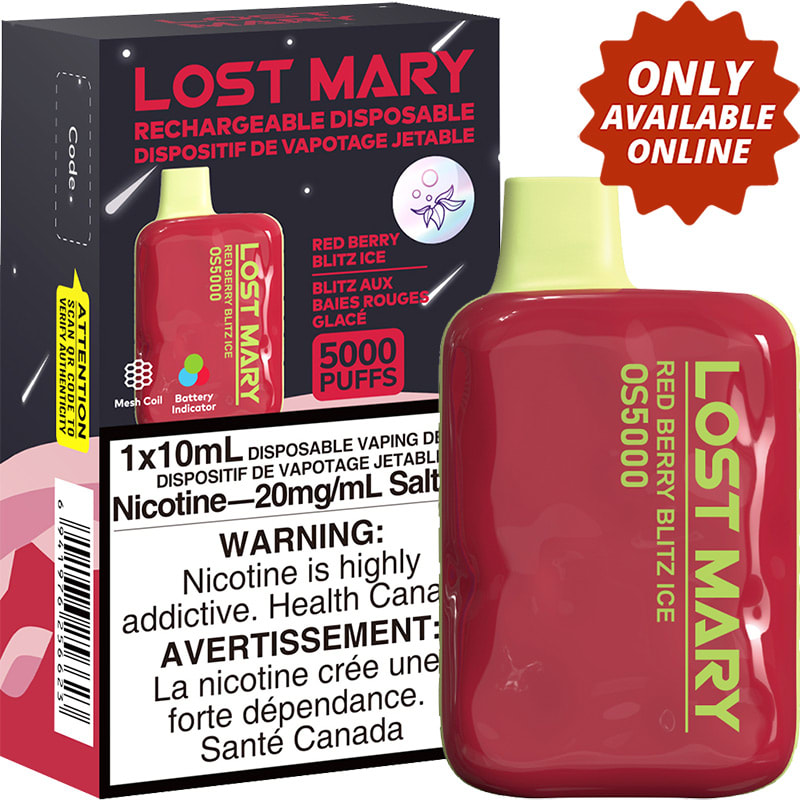 Base Product Image: Lost Mary OS5000 Disposable Vape: Red Berry Blitz Ice (1pk)