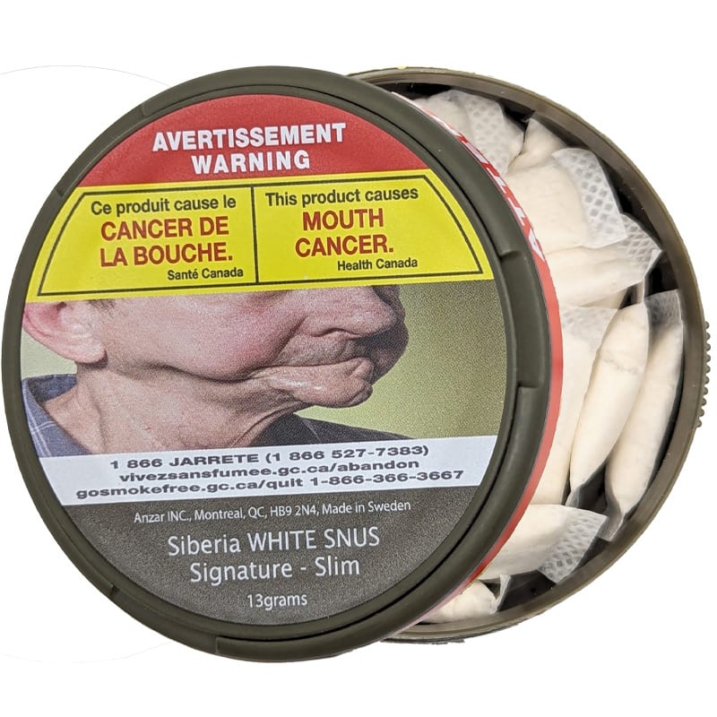 Siberia White Snus Signature 11mg Slim Pouches 180 Smoke