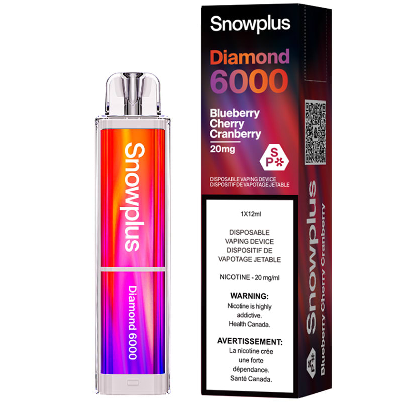 Base Product Image: SnowPlus Diamond 6000 Disposable Vape: Blueberry Cherry Cranberry (1pk)