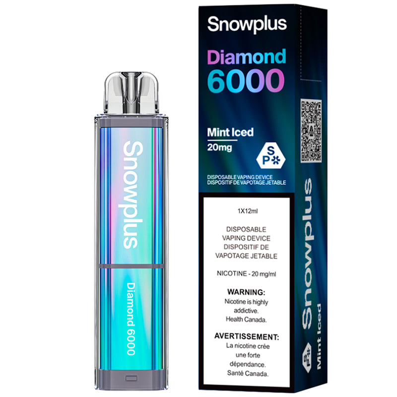 Base Product Image: SnowPlus Diamond 6000 Disposable Vape: Mint Iced (1pk)