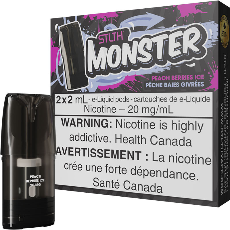 Base Product Image: STLTH Pods - Monster: Peach Berries Ice (2pk)