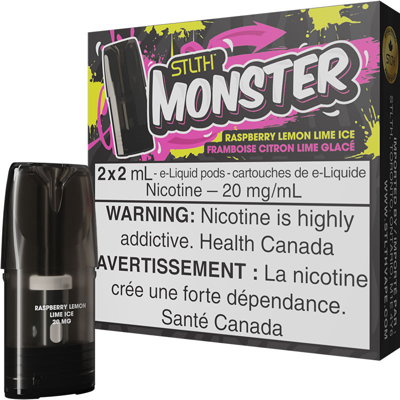 Base Product Image: STLTH Pods - Monster: Raspberry Lemon Lime Ice (2pk)