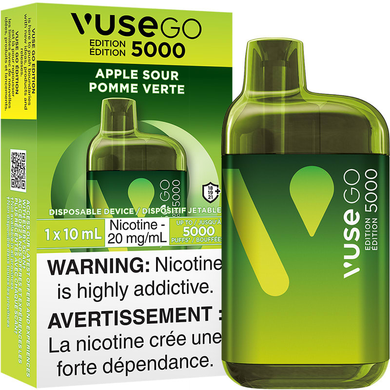 Base Product Image: Vuse GO Edition 5000 Disposable Vape: Apple Sour (1pk)