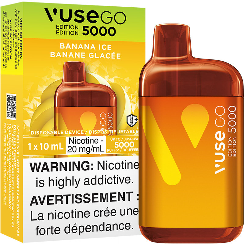 Base Product Image: Vuse GO Edition 5000 Disposable Vape: Banana Ice (1pk)