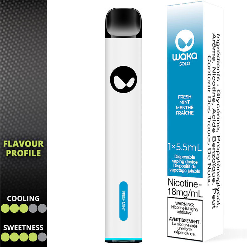 Base Product Image: Waka Solo Disposable Vape: Fresh Mint (1pk)