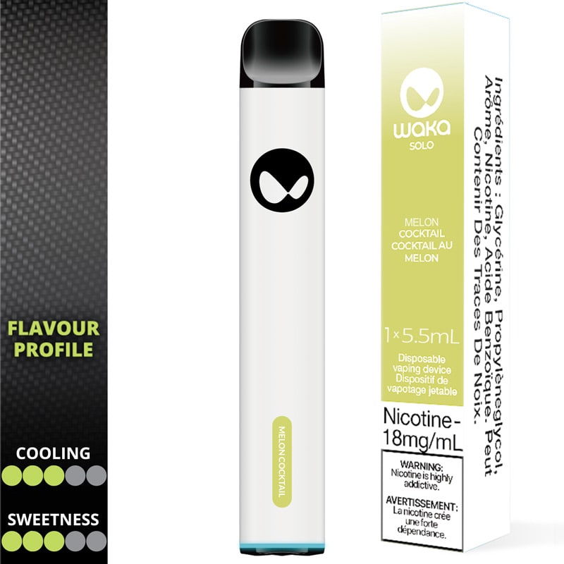 Base Product Image: Waka Solo Disposable Vape: Melon Cocktail (1pk)