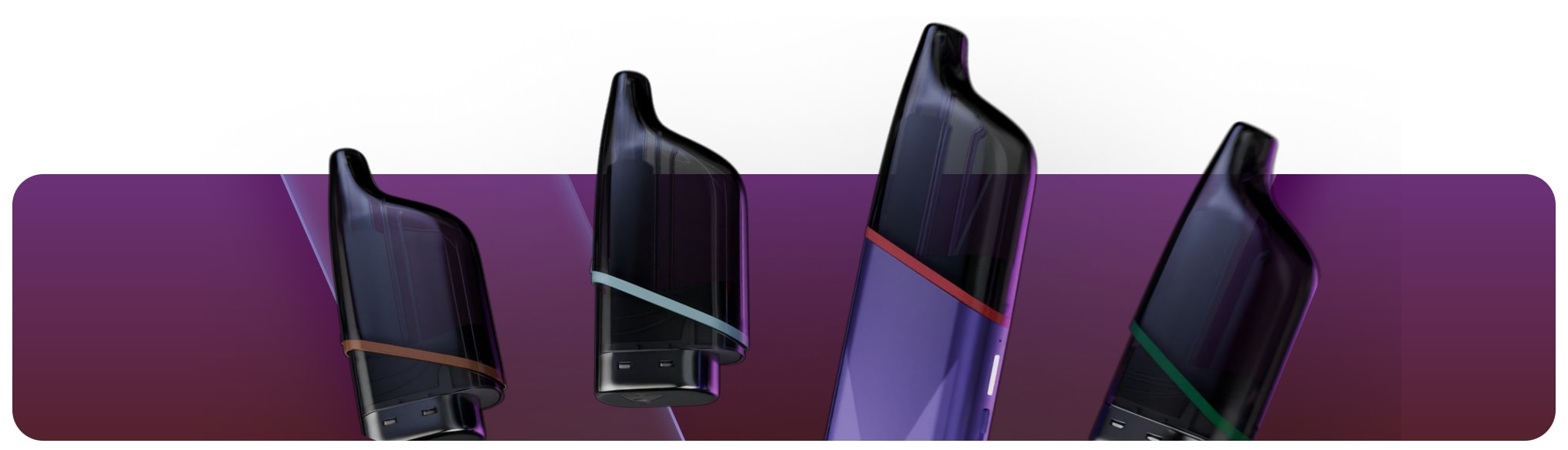 VEEV GRAND pods in a range of colours