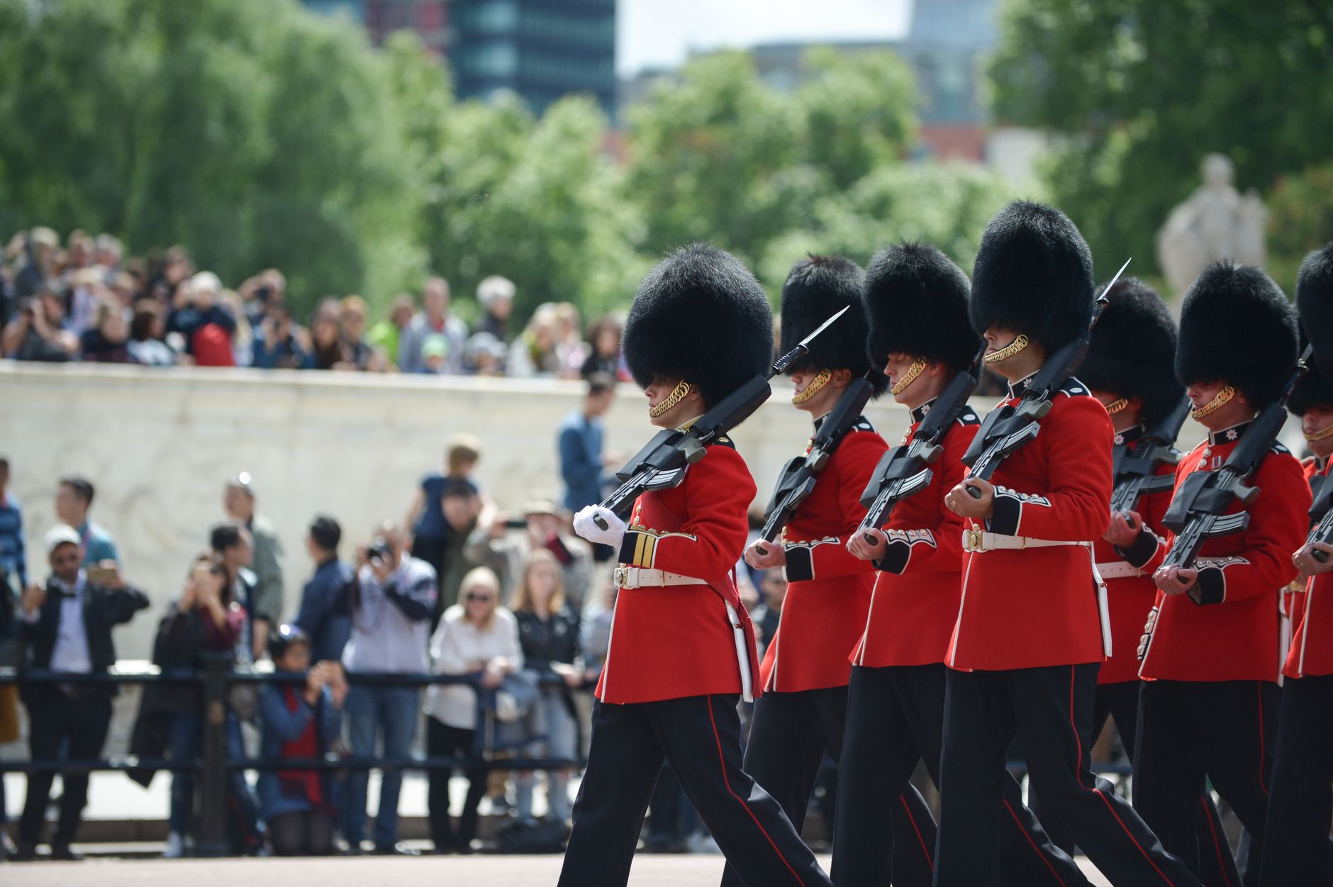 Matching moment for Kate, George, Louis at Trooping