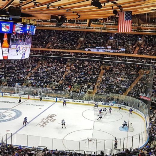 Hockey Sur Glace Match Au Madison Square Garden