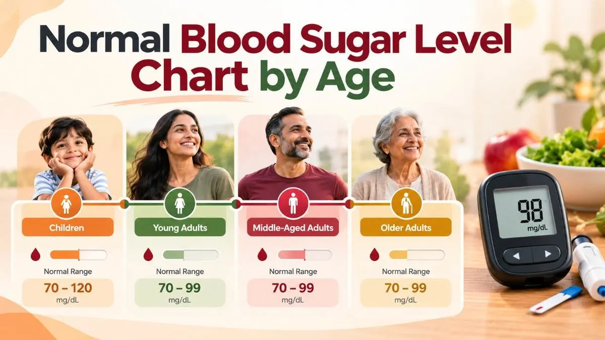 Normal blood sugar level chart by age