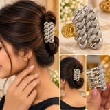 STERLNG SILVER HAIR CLUTCHER – Model Wear View
