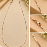 925 STERLING SILVER ROSE-GOLD CHAIN – Front View
