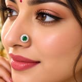 92.5 STERLING SILVER NOSE PIN – Model Wear View