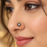 92.5 STERLING SILVER NOSE PIN – Model Wear View
