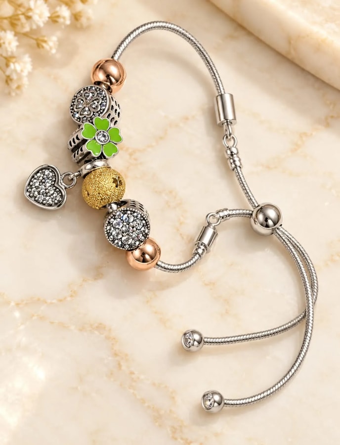 925 Silver Mandula Bracelet – Front View