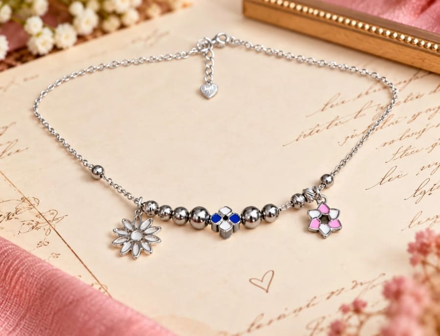 92.5 STERLING SILVER PAYAL – Front View