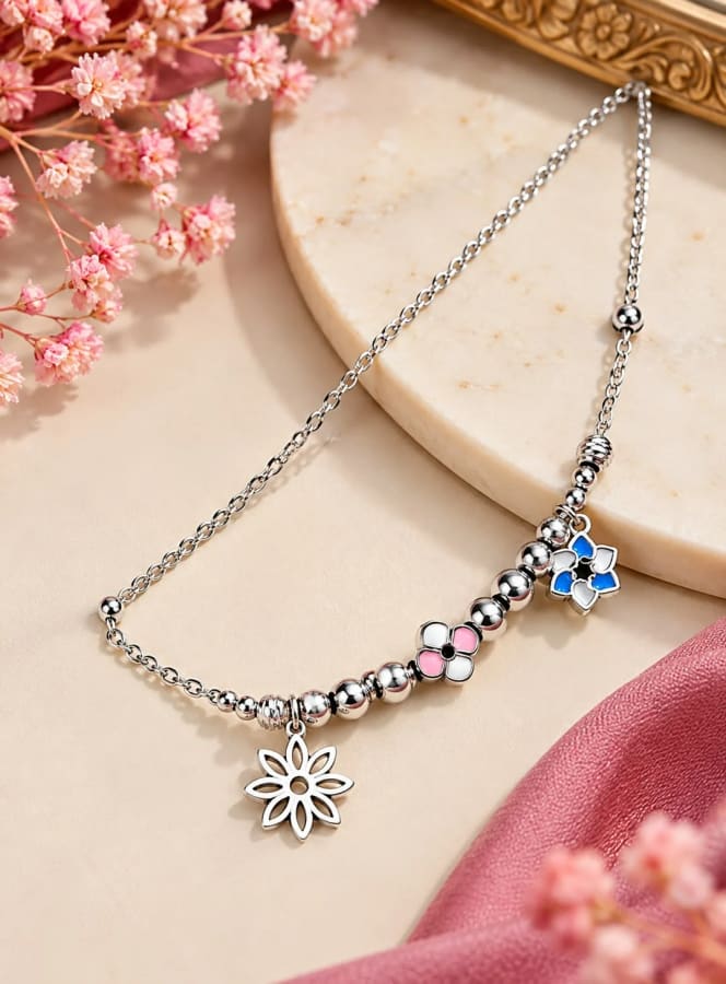 92.5 STERLING SILVER PAYAL – Front View