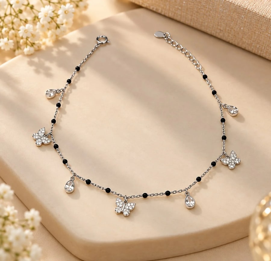 92.5 STERLING SILVER PAYAL – Front View