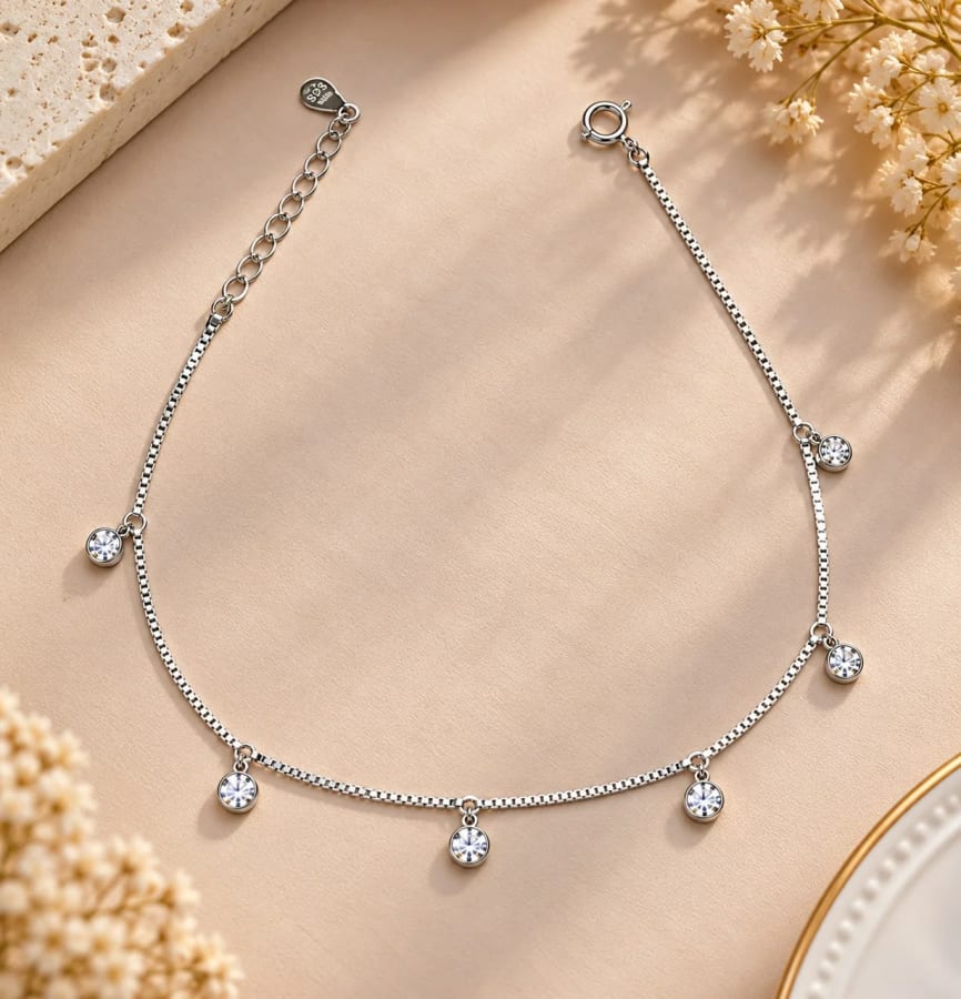 92.5 STERLING SILVER PAYAL – Front View