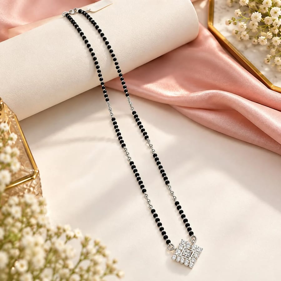 92.5 STERLING SILVER MANGALSUTRA – Front View