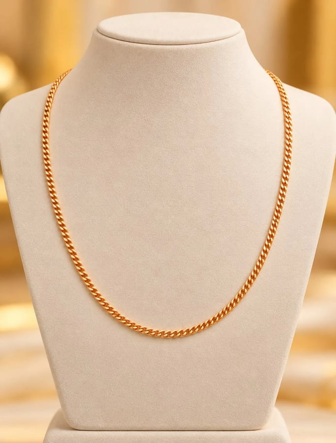 925 SILVER ROSE GOLD CHAIN – Front View