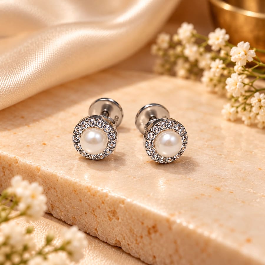92.5 STERLING SILVER STUDS – Front View