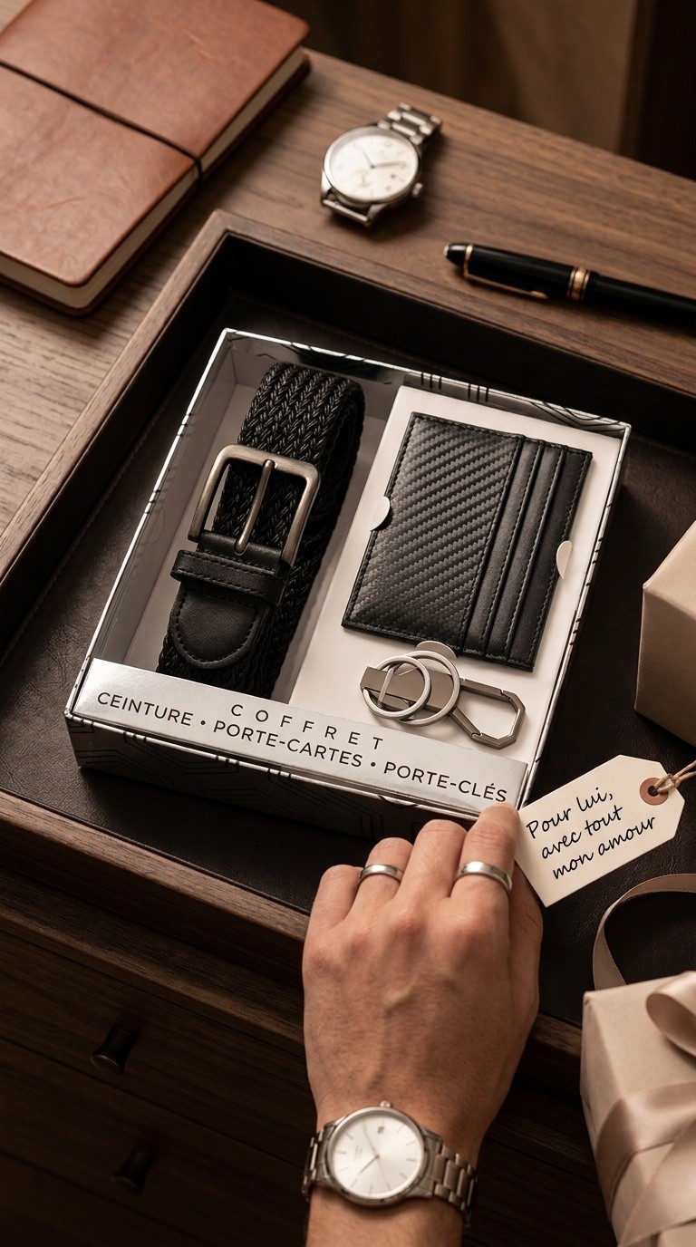 COFFRET CEINTURE PORTE CARTE ET CLEF - PVC 24.99€