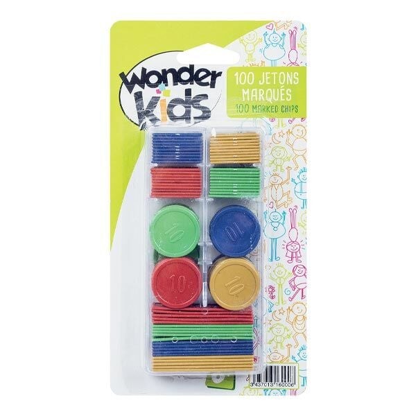 BOITE 100 JETONS MARQUES - PVC 4.99TTC